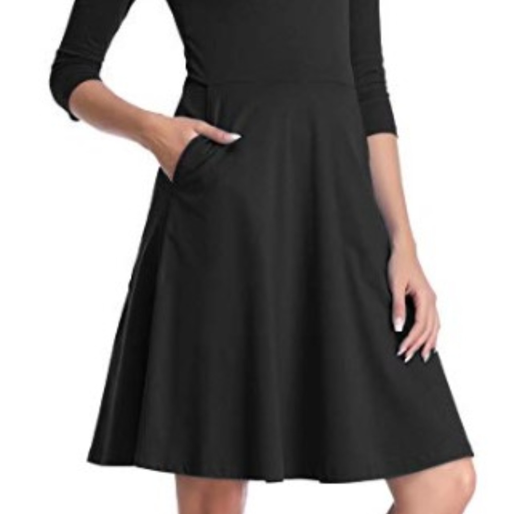 NWOT!  A-line Cotton Midi Dress - Picture 3 of 9